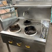 3 Burner Chinese Wok Cooker