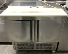 2 Door Undercounter Pizza Salad Fridge