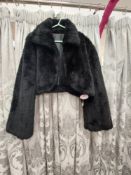 Bianco Evento Faux Fur Jacket Size Large