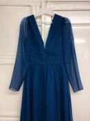 Richard Designs Bridesmaid Or Prom Dress In Size 8 Mid Blue Style RDM1059