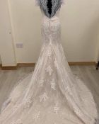 Eternity Bridal Wedding Dress AC635. Size 12 Champagne and Ivory