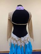 Blue Latin Dancing Dress Size Approx 12
