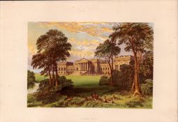 Stowe Park Buckingham Gilt-Edge Coloured Antique Book Plate.
