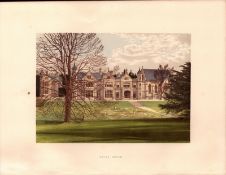 Exton House Hampshire Gilt-Edge Coloured Antique Book Plate.