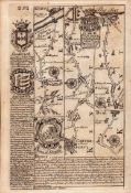 Britannia Depicta c1730 Map Dover Gravesend Canterbury Kent Deal Sandwich.