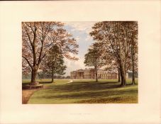 Hamilton Palace Lanarkshire Scotland Gilt-Edge Coloured Antique Book Plate.