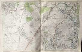 Bacons London & Suburbs Rare Vintage c1926 Map New Maldon Cheam Sutton.