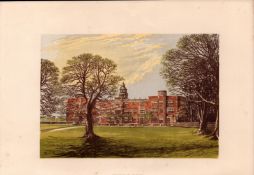 Hatfield House Herts Gilt-Edge Coloured Antique Book Plate.