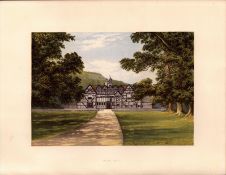 Meer Hall Droitwich Worcestershire Gilt-Edge Coloured Antique Book Plate.