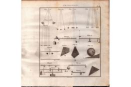 Mechanics 2 Detailed Diagram 1799 George III Antique Copper Engraving.