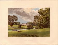Castle Macgarrett Co Mayo Ireland Gilt-Edge Coloured Antique Book Plate.