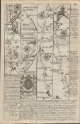 Britannia Depicta E Bowen c1730 Map Derby Stafford Litchfield Tamworth.