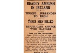 Irish War of Independence Reports IRA, Black & Tans, Hunger Strikes 1920-I.