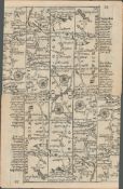 Britannia Depicta E Bowen Rare c1730 Map The Road London To St Davids Wales.