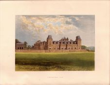 Stevenstone Park Torrington Devon Gilt-Edge Coloured Antique Book Plate.