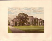 Galloway House Sorbie Dumfries Scotland Coloured Antique Book Plate.