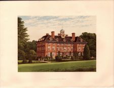 Tyttehanger Park London Gilt-Edge Coloured Antique Book Plate.
