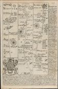 Britannia Depicta E Bowen c1730 Map London Bedford Biggleswade Ampthill Woburn.
