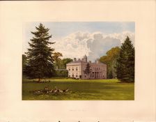 Brockley Hall Near Bristol Somersetshire Gilt-Edge Coloured Antique Book Plate.