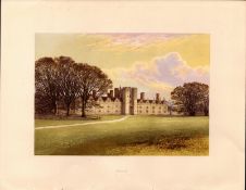 Knole Sevenoakes Kent Gilt-Edge Coloured Antique Book Plate.