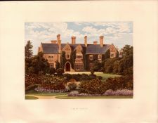 Oxley Manor Wolverhampton Staffs Gilt-Edge Coloured Antique Book Plate.