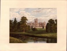 Toddington Park Winchcombe Glos Gilt-Edge Coloured Antique Book Plate.