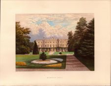 Hughenden Manor Nr Wycombe Bucks Gilt-Edge Coloured Antique Book Plate.