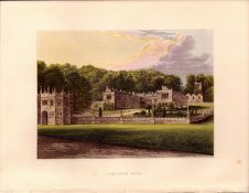 Lanhydrock House Bodmin Cornwall Gilt-Edge Coloured Antique Book Plate.