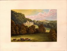 Philiphaugh Selkirk Scotland Gilt-Edge Coloured Antique Book Plate.