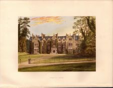 Wroxton Abbey Oxfordshire Gilt-Edge Coloured Antique Book Plate.