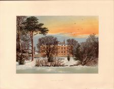 Warter Priory East Riding Of Yorkshire Gilt-Edge Coloured Antique Book Plate.