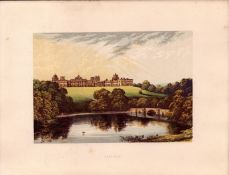 Blenheim Nr Woodstock Oxfordshire Gilt-Edge Coloured Antique Book Plate.