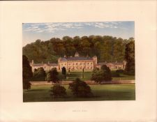 Castle Hill Molton Devon Gilt-Edge Coloured Antique Book Plate.