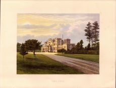 Rossie Castle Montrose Scotland Gilt-Edge Coloured Antique Book Plate.