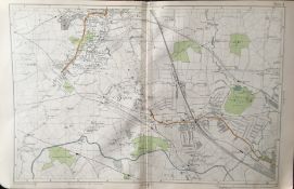 Bacons London & Suburbs Rare Map Harrow On The Hill, Wembley Etc.