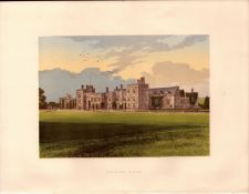 Penhurst Castle Kent Gilt-Edge Coloured Antique Book Plate.