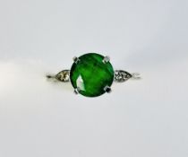 Beautiful 2.74 CT Natural Emerald Ring With Natural Diamonds & Platinum 950