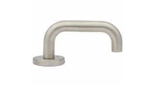 5 of 19mm Return To Door Lever Handle On Rose - 304 Satin Stainless Steel