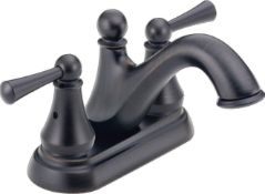 Delta Faucet Haywood Bronze Bathroom Faucet, Centerset Bathroom Faucet, Bathroom