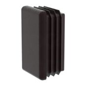Plugs For Rectangular Metric Tubes - Black Metric Tubing Plugs for 20x40mm OD Rectangular Tubes M...