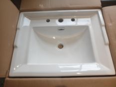 3x Traditional Basins 3 T/H 620mm x 480mm x 220mm