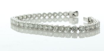 18ct White Gold Tennis Diamond Bracelet 12.42 Carats