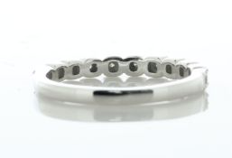 14ct White Gold Rub Over Set Semi Eternity Diamond Ring 2.8mm 0.20 Carats
