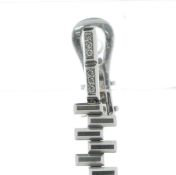 18ct White Gold Gucci Diamond Drop Earrings Pierced Or Clip On 0.06 Carats