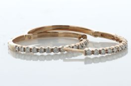 10ct Rose Gold Diamond Hoop Earrings 0.50 Carats