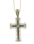 10ct Yellow Gold Diamond Cross Pendant and 18