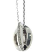 18ct White Gold Italian Designer Diamond Pendant 0.50 Carats