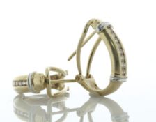 9ct Yellow Gold Diamond Hoop Earring 0.30 Carats