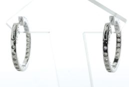 10ct Gold Diamond Hoop Earrings 1.50 Carats