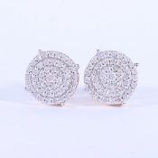 14 K/585 Yellow Gold Diamond Earring Studs